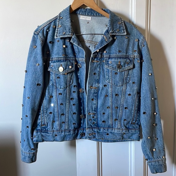 Sandro Jackets & Blazers - 🌟DOUBLE HOST PICK🌟SANDRO denim jacket size 36 (S) worn twice